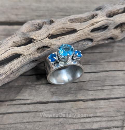 Blue Apatite Ring by Mel Koven